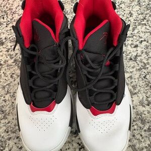 Jordan Black, White & Red Youth Basketball Sneakers